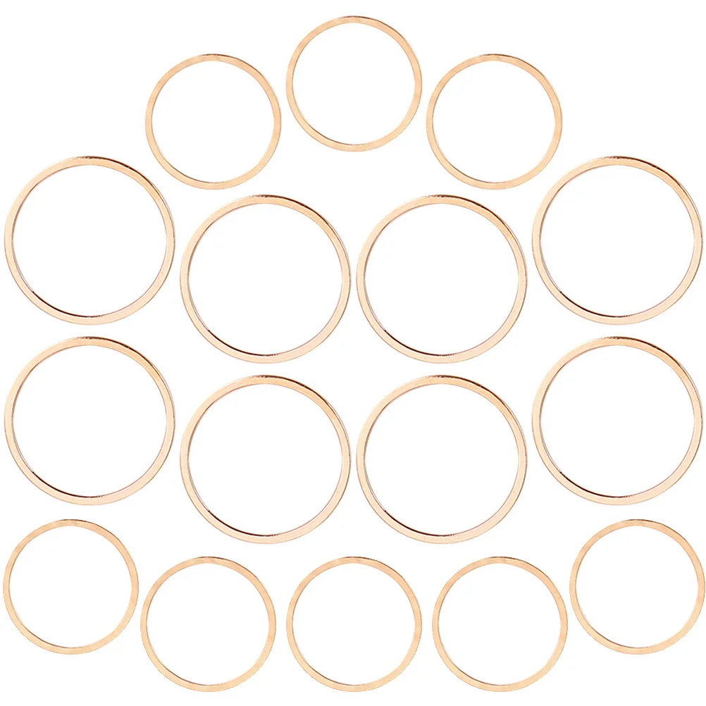 

40 Pcs Round Earring Hoops Open Bezel Pendant Charm Beaded Bracelets Geometric Frame Circle Linking Rings Connectors