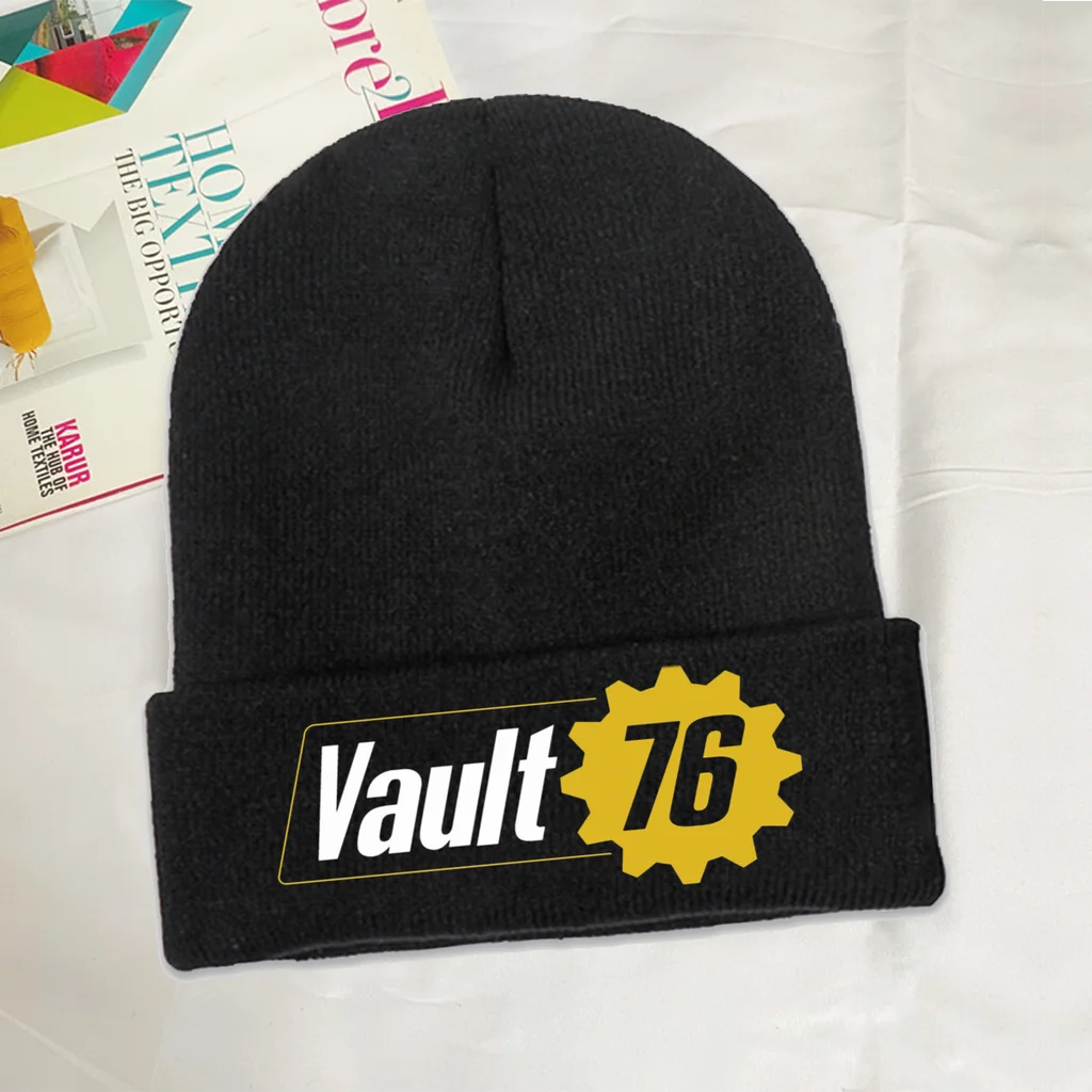 

Vault 76 Skullies Beanie Fallout Game Knitted Bonnet Men Women Warm Caps Cycling Fashion Brimless Elastic Hats