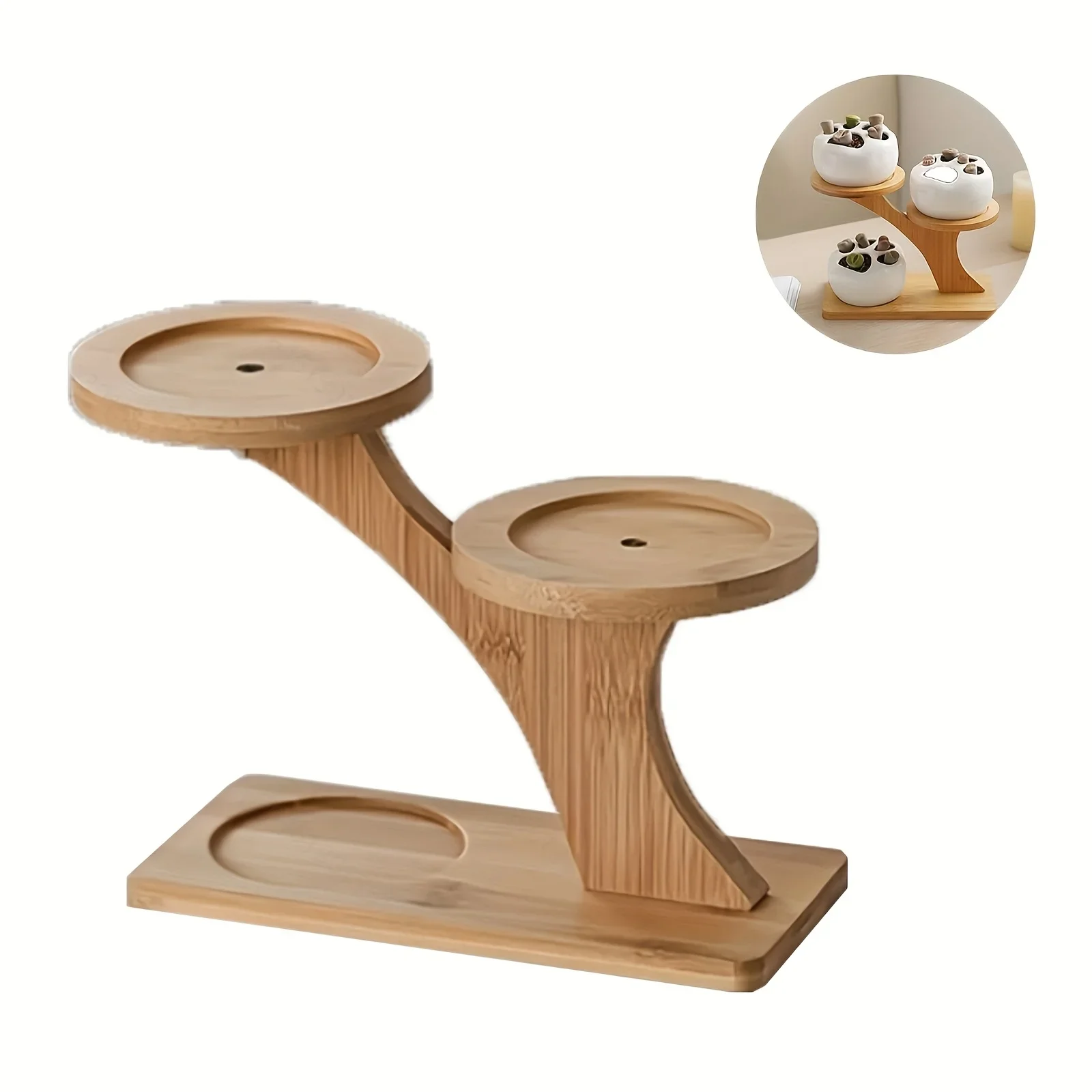 

Многоярусная подставка для цветов из бамбука