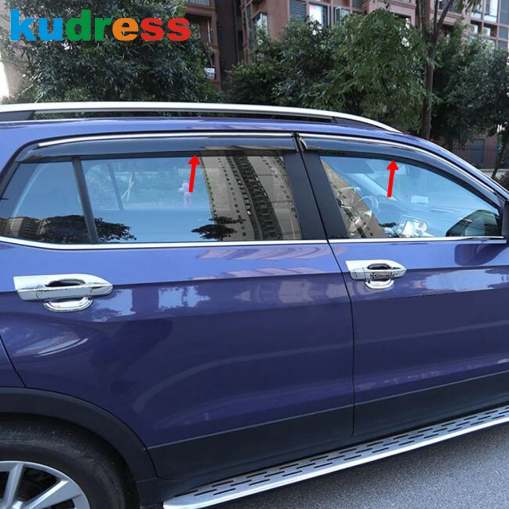 

For Volkswagen VW T-cross Tcross 2018 2019 2020 2021 2022 Window Deflectors Wind Deflector Sun Guard Rain Vent Visor Cover Trim