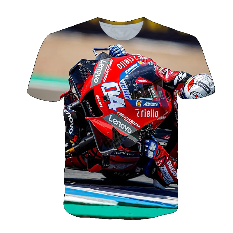 

Summer Men 3d Printed Street Racer Rider Graphics O Collar Short Sleeve Loose T-Shirt Fashion Casual Sports Plus Size Top