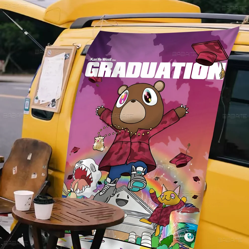 Современное поп-настенное искусство хип-хоп рэпер Канье Уэст высококачественный