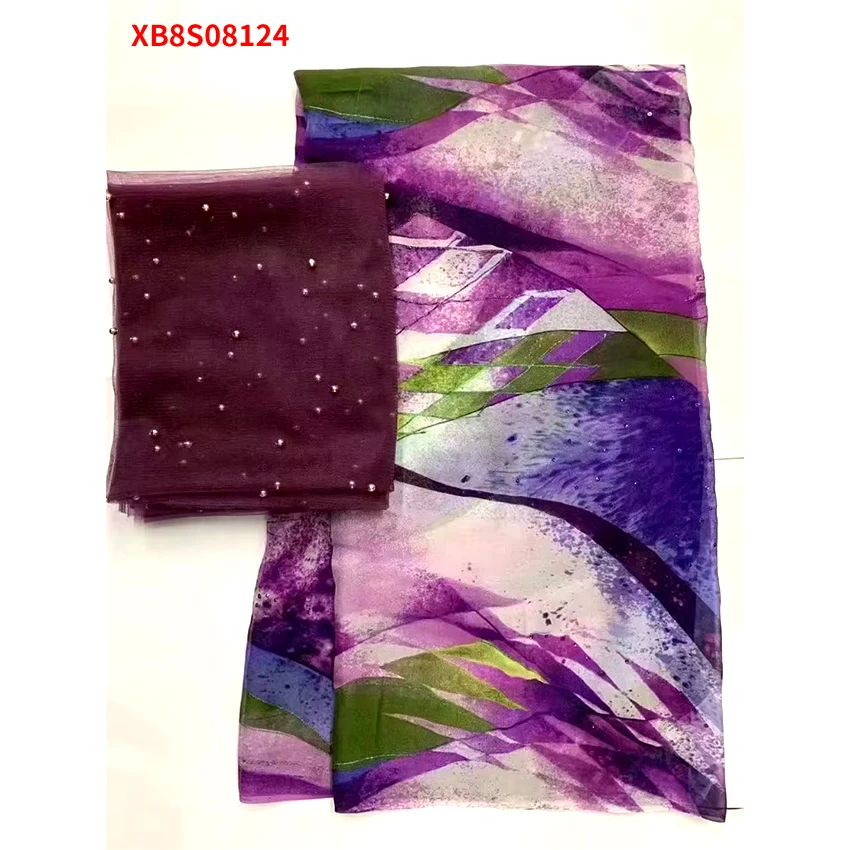 

Высококачественная французская шелковая шифоновая кружевная ткань