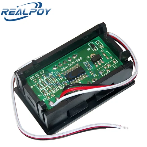 Мини-вольтметр REALPOY 0-100В 100А красный+синий