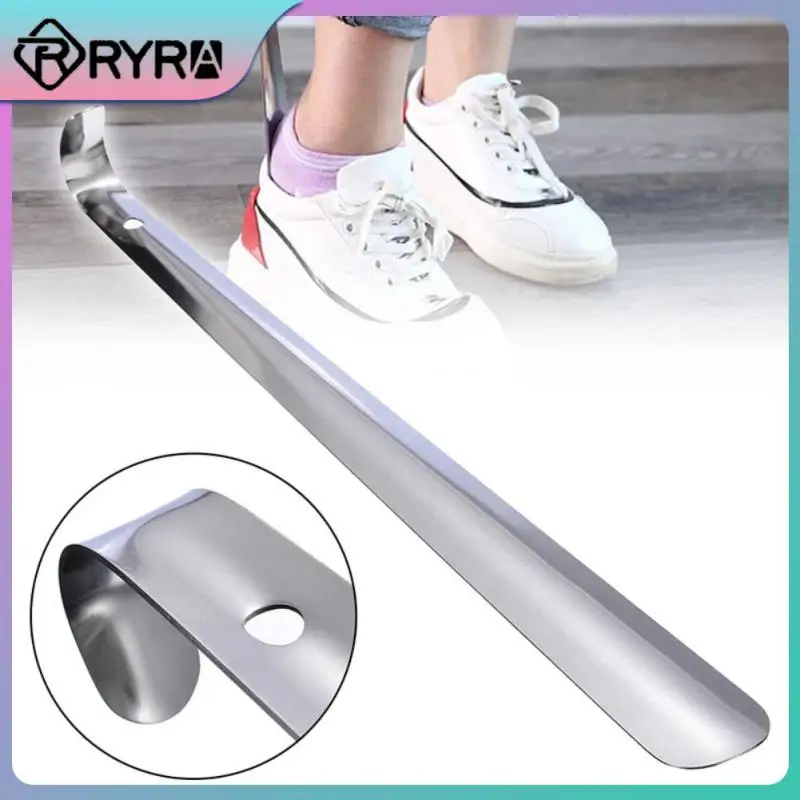 

Durable Portable Lazy Shoe Helper Universal Shoe Horn Stainless Steel Shoes Lifter Spoon Wholesale 42cm Pull Professional 1pcs