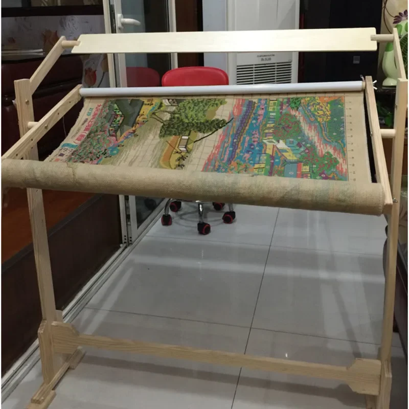 

Набор для вертикальной вышивки из массива дерева, регулируемое кольцо для вышивки, круглые сандалии для взрослых, расширенное основание, принадлежности для вышивки