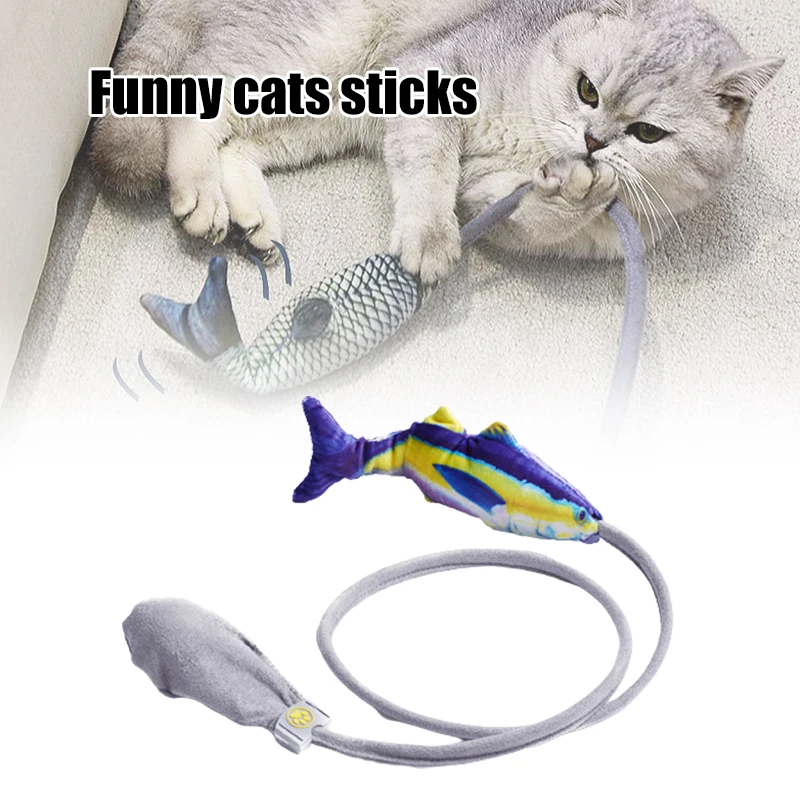 

Realistic Wagging Fish Toy Cat Chew Toys Cat Interactive Toys