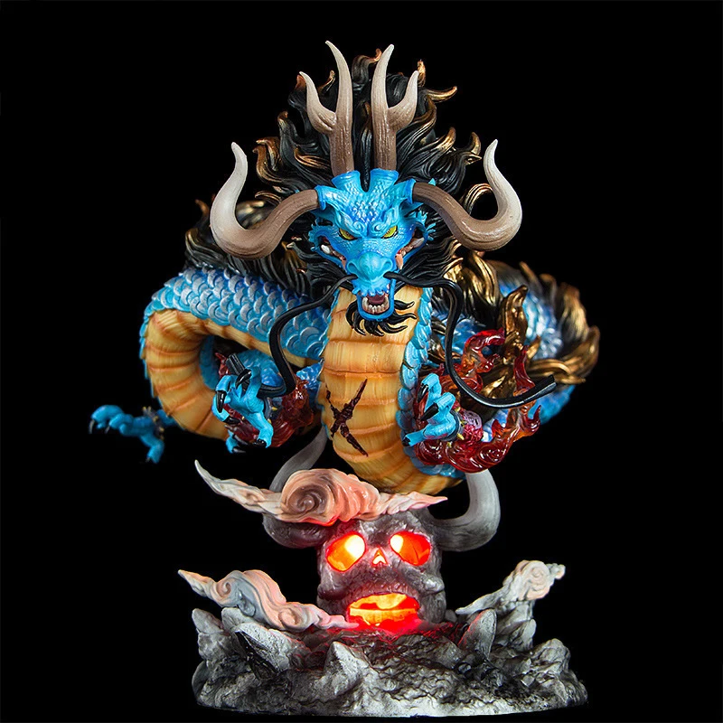 

22CM One Piece GK Kaidou Of The Beasts Azure Dragon Form Figure Anime Strongest Creature Kaidou Figma Collectible Figurines Toys