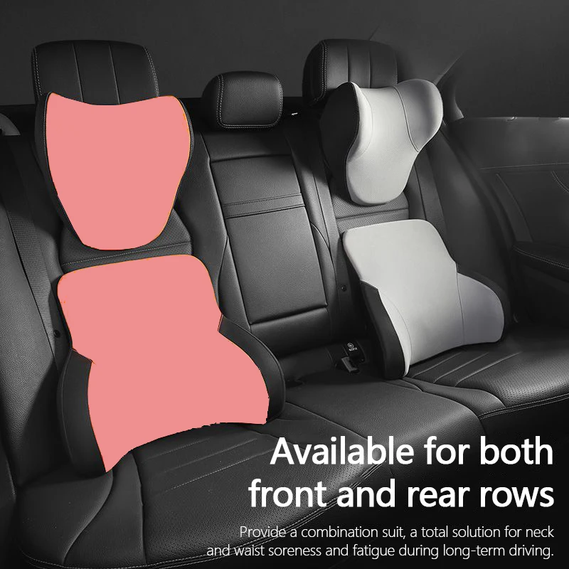 

Car Neck Pillow Memory Foam Car Seat Pillow Support Auto Lumbar Cushion Breathable Car Headrest Lumbar Support