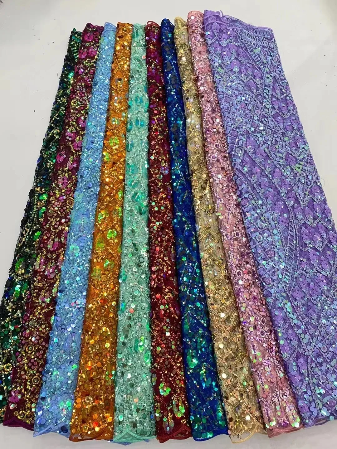 5 ярдов Тюлевое кружево африканская кружевная ткань с блестками вышитая