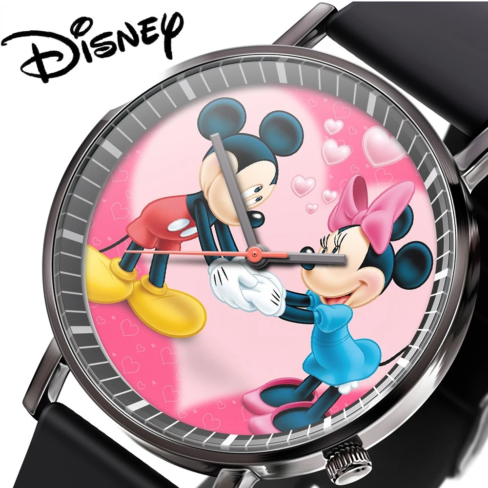 Фото Детские часы Disney с Микки Маусом, часы с персонажами аниме, Микки, Минни, Дональд Дак, аналоговые кварцевые часы для школьников, мальчиков и девочек, подарки для детей №1
