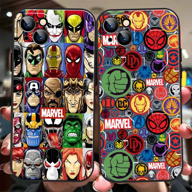 

Marvel Fashion Logo For Apple iPhone 13 12 Pro Max Mini 11 Pro X XR XS Max 6 6S 7 8 Plus Se2 Phone Case Carcasa Soft Cover