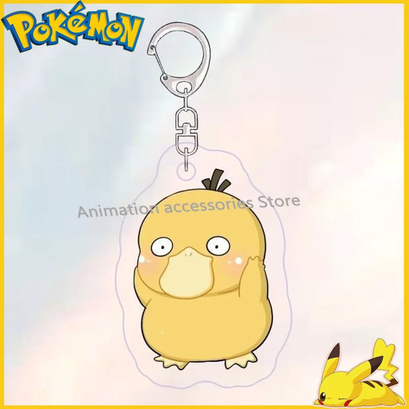 

Anime Pokemon Psyduck Keychain Squirtle Mini Schoolbag Small Pendant