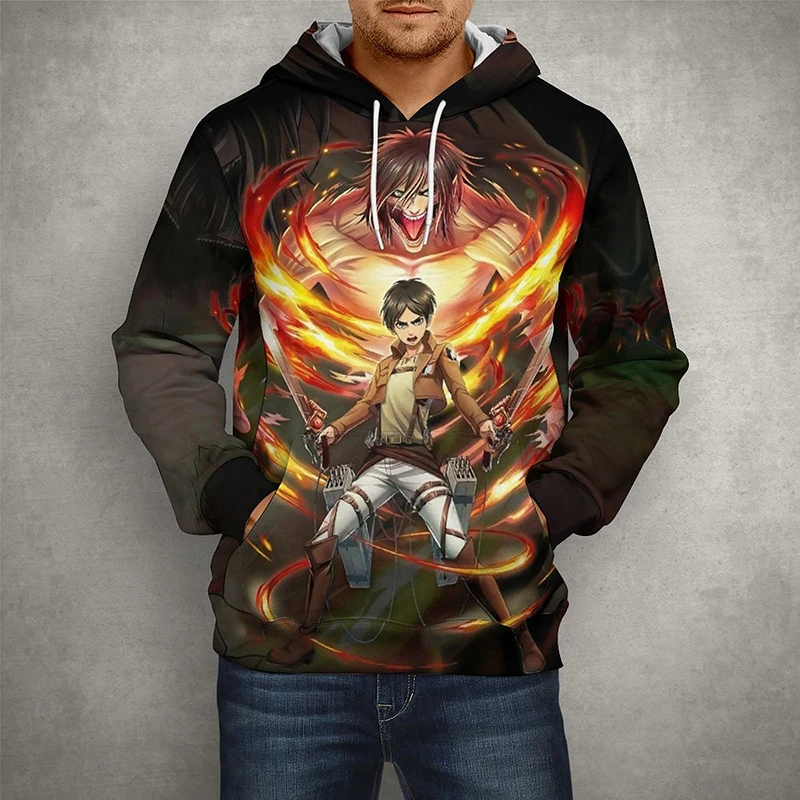 

Новинка Аниме атака на Титанов 3D печать для мужчин и женщин модная уличная одежда с длинным рукавом крутой мальчик девочка дети Повседневный весенний пуловер