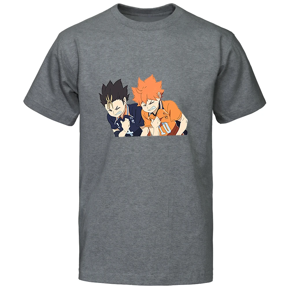 

Футболка Haikyuu мужская с рисунком аниме, популярная рубашка в японском стиле, топ в стиле хип-хоп с круглым вырезом, топ для Волейбольного клу...