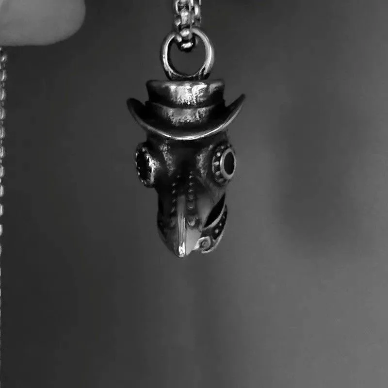 Ожерелье мужское с кулоном в виде Чумного вороны и доктора длинная цепочка