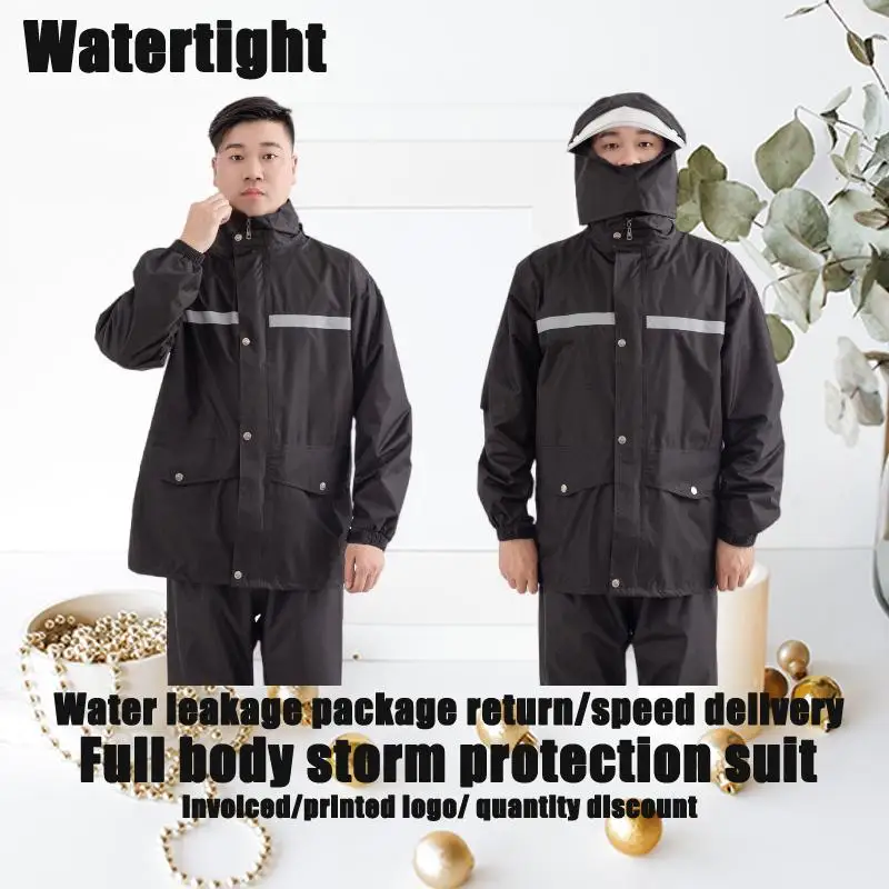 

Ultimate Outdoor Cycling and Motorcycle Riding Gear: Raincoat, Rain Pants, Reflective Safety Gear