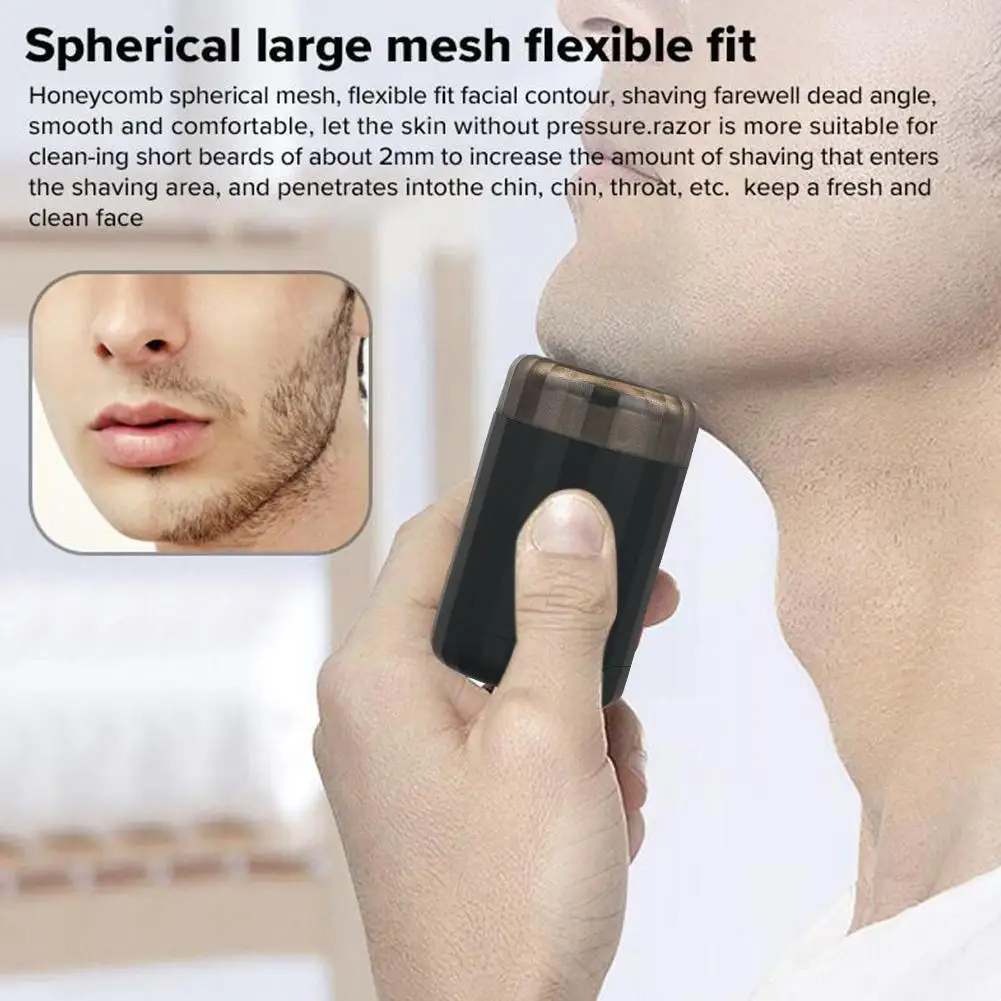 

Mini Usb Rechargeable Electric Shaver Face Hair Trimmer Men's Washable Portable Shaver Travel P9b7