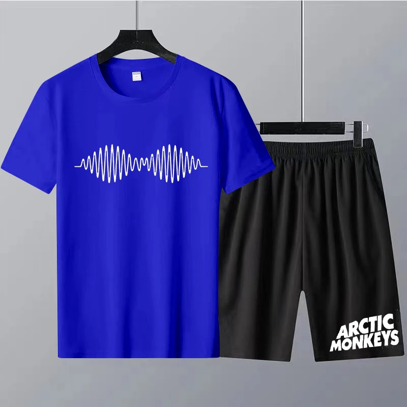 Luxury Summer Tshirt Shorts Men Arctic Monkeys Fashion Design Clothing Tshorts Set Loose Cotton Oversize Women Suit Free Shiping
