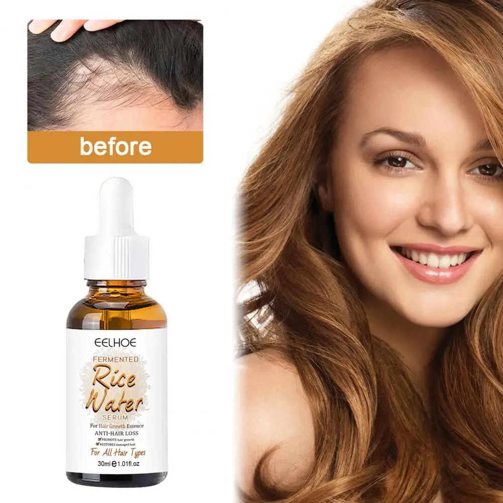 

30ML Hair Essence Convenient Safe Fashion Gentle Effective Nourish Lightweight Hair Rice Water Essence for Home