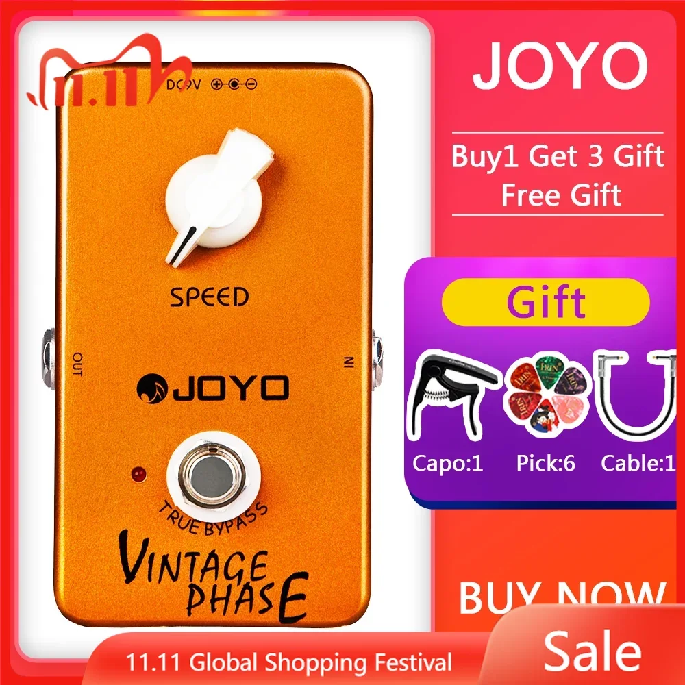 

JOYO JF-06 Vintage Phase Guitar Pedal Effect Classic Phase Sounds of The 70's Mini Effect Pedal True Bypass Guitar Accessories