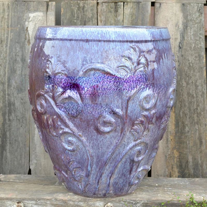 

Ceramic pot outdoor colorful glazed flowerpot