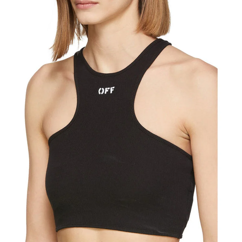 

Women Bras Letter Embroidered Sports Vest Stylish Black Slim Type Sports Bras Tops for Women Workout Tops Yoga Bras Underwear