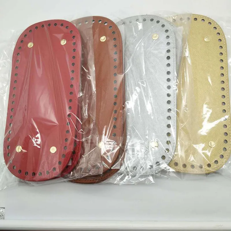 5Sizes PU Leather Handmade Bag Bottom For Diy Women Purse  Handbag Knitting Bags Wear-Resistant Accessories Parts 8Color
