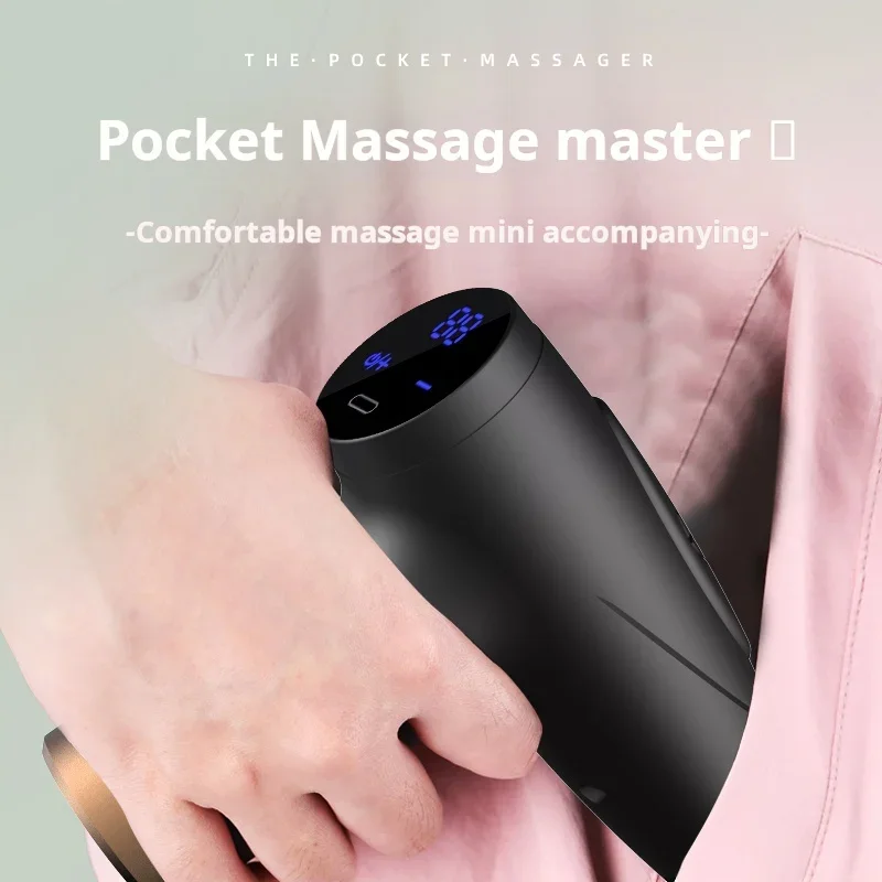 Черный 4-головочный мини-пистолет для фаски Многоступенчатый массажный пистолет