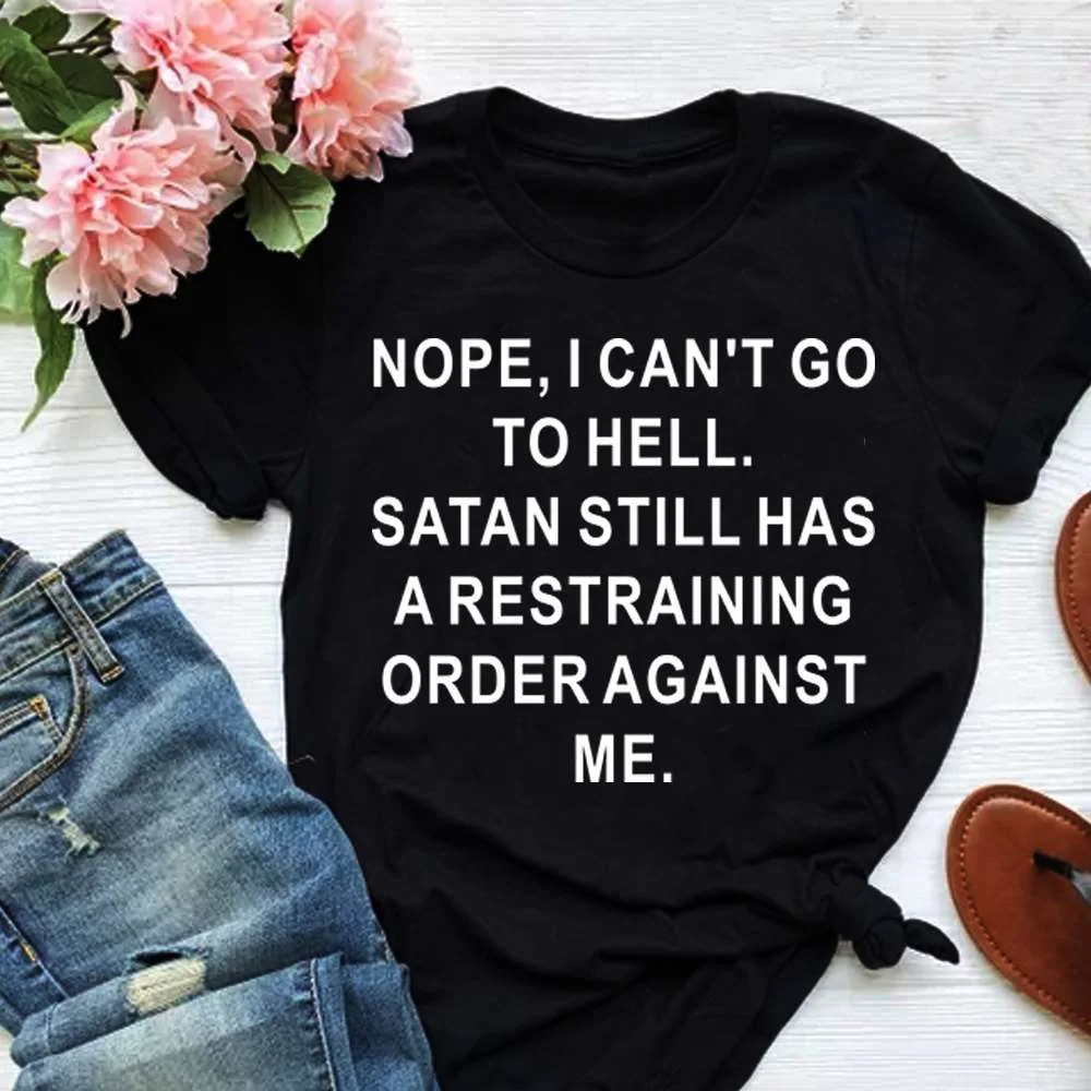 

Футболка женская с коротким рукавом и круглым вырезом, с принтом «I't Go To Hell»