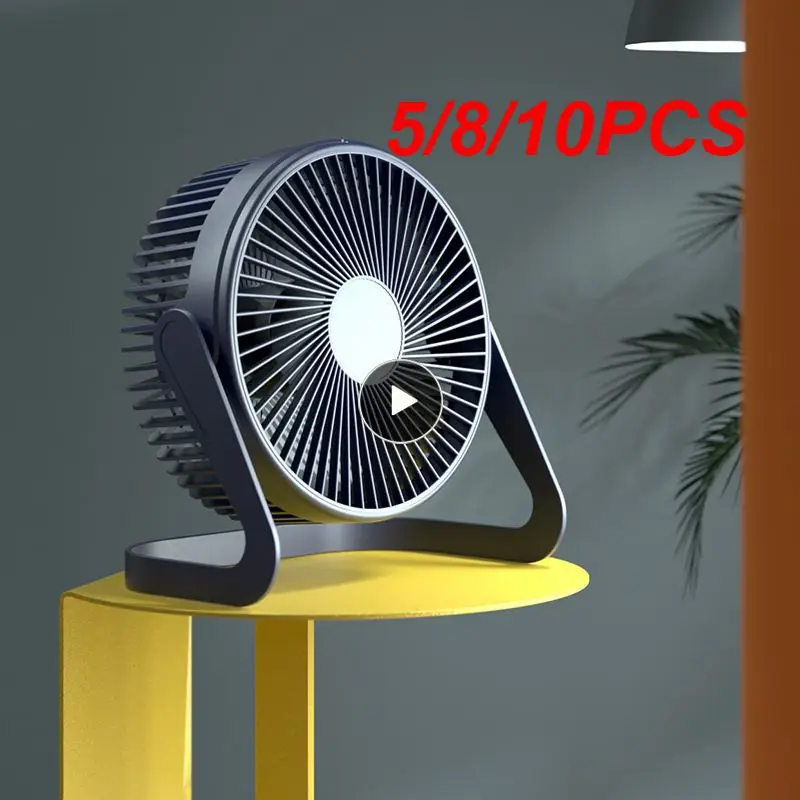 

5/8/10PCS Usb Charging Electric Fans Mini Adjustable Snowflake Fans Strong Airflow Desktop Fan Quiet Operation For Home Office