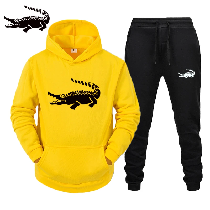 

CARTELO Embroidery Sport suit four seasons high quality men's suit fashion leisure sports Hoodie Pullover + pants sports suit
