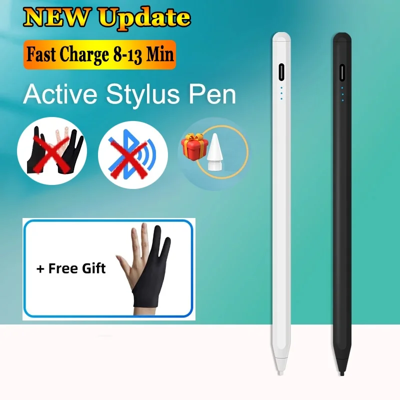 

Fast Charging Stylus Pencil for iPad Pro 11 Pro 12.9 2022 10th 10.9 Air 5 4 3 2 1 Mini 6-1 10.2 9th 8th 7th 9.7 for Drawing