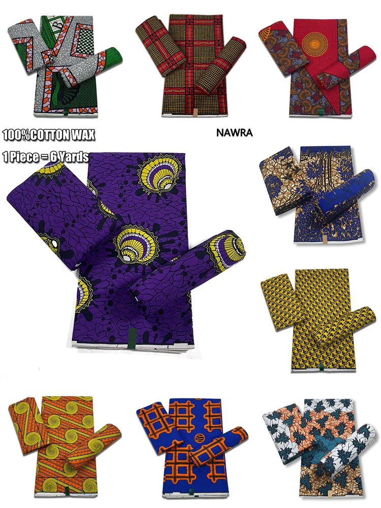 Новая ткань с принтом воска Анкары 100% хлопок нигерийский стиль для шитья