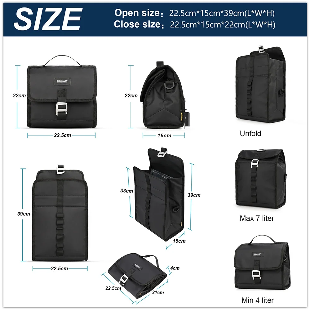 Водонепроницаемая сумка на плечо для велосипеда 4-7 л