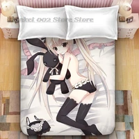 acg moeyu duvet cover set yosuga no sora quilt cover otaku bedding set anime girls pillowcase kawaii bedsheet single bed set