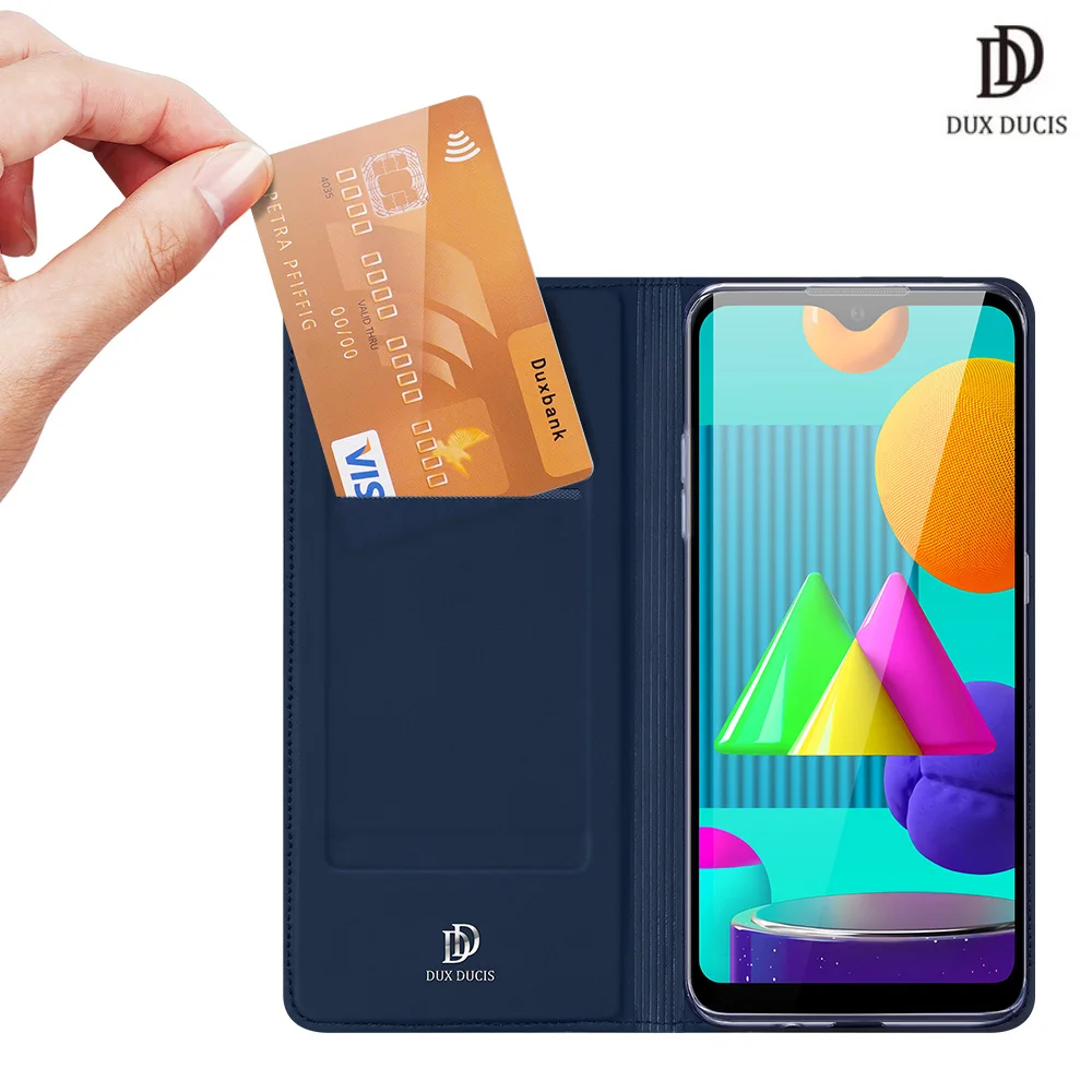 

Für Samsung Galaxy M01 DUX DUCIS Haut Pro Serie Leder Geldbörse Fall Flip Fall Voll Schutz Stetige Stehen Magnetische Verschluss