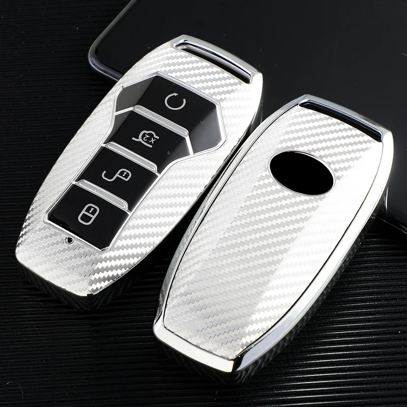 

Car Smart Key Case Fob Cover Bag Holder Keychain for BYD Song PRO Han EV Tang DM Song Qin PRO Protector Accessories