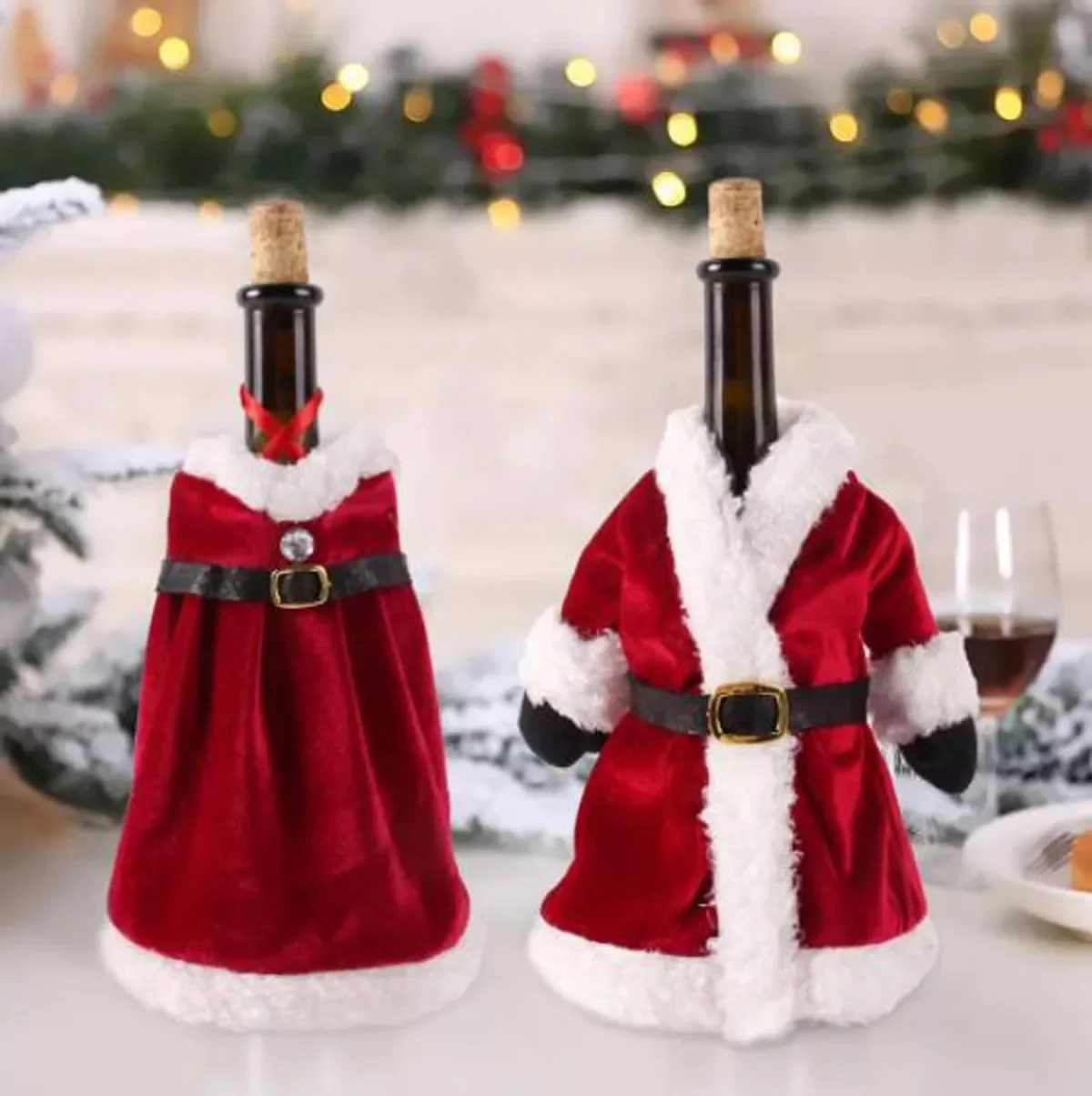 

Christmas Wine Bottle Cover Merry Christmas Decoration For Home 2021 Christmas Ornaments Decor Happy New Year 2022 Navid Noel
