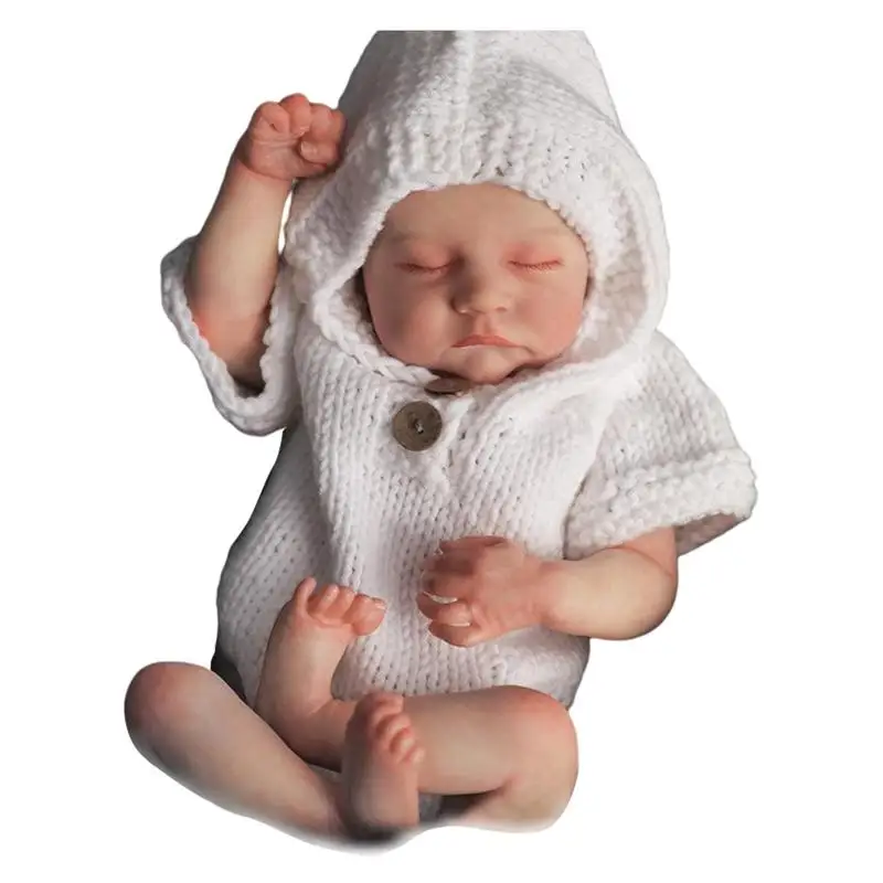 

Boy Baby Dolls Newborn Real Baby Model 19.2in Sleeping Soft Cloth Body Christmas Gift Girls Boy Silicone Toys