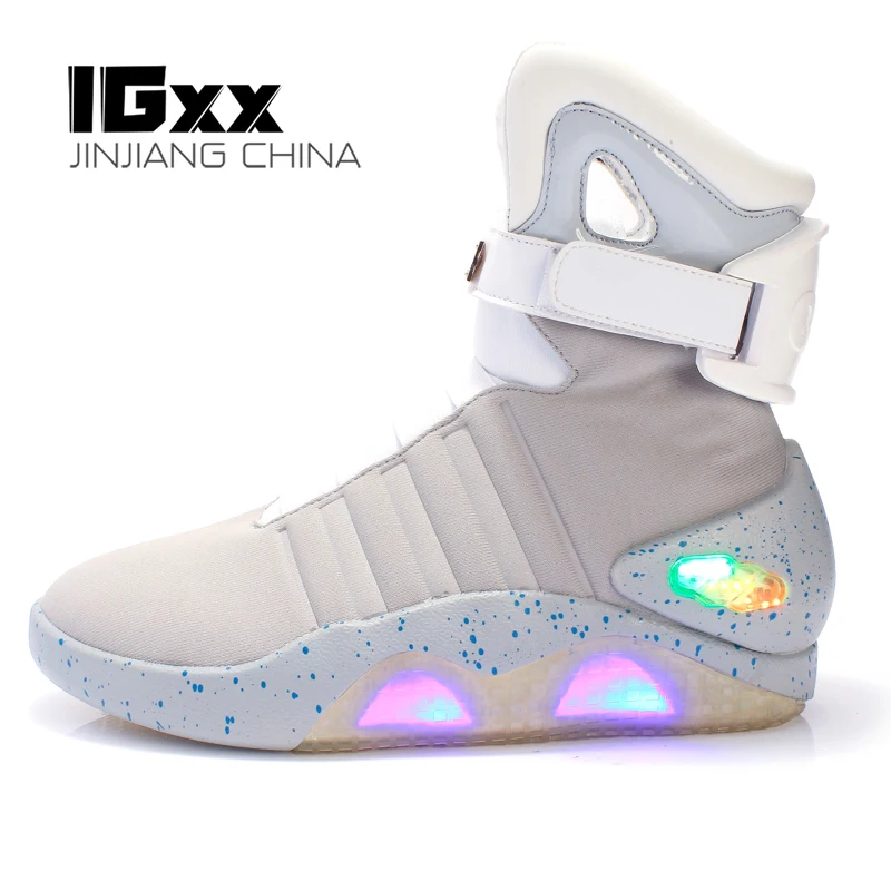 IGxx 1989 Light Up Sneakers LED mag shoes For Men air Shoes USB Recharging air Shoes Back To The Future Boots street Shoes