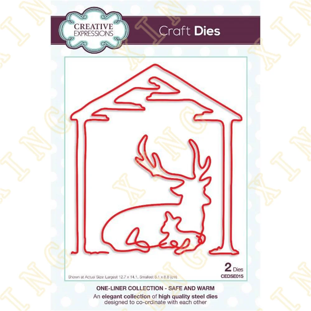 

Hot Sale New Christmas Stag Safe Warm Metal Cutting Dies for Diy Scrapbooking Crafts Stencils Maker Photo Album Template Handmad