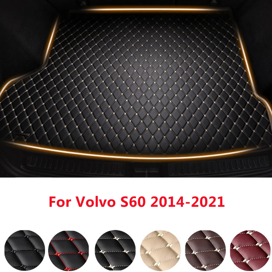 

SJ Car Trunk Mats Fit For Volvo S60 (2014-2021, for not hybrid model) 2015-2016-17-18-2020 Waterproof Cargo Liner Boot Carpets
