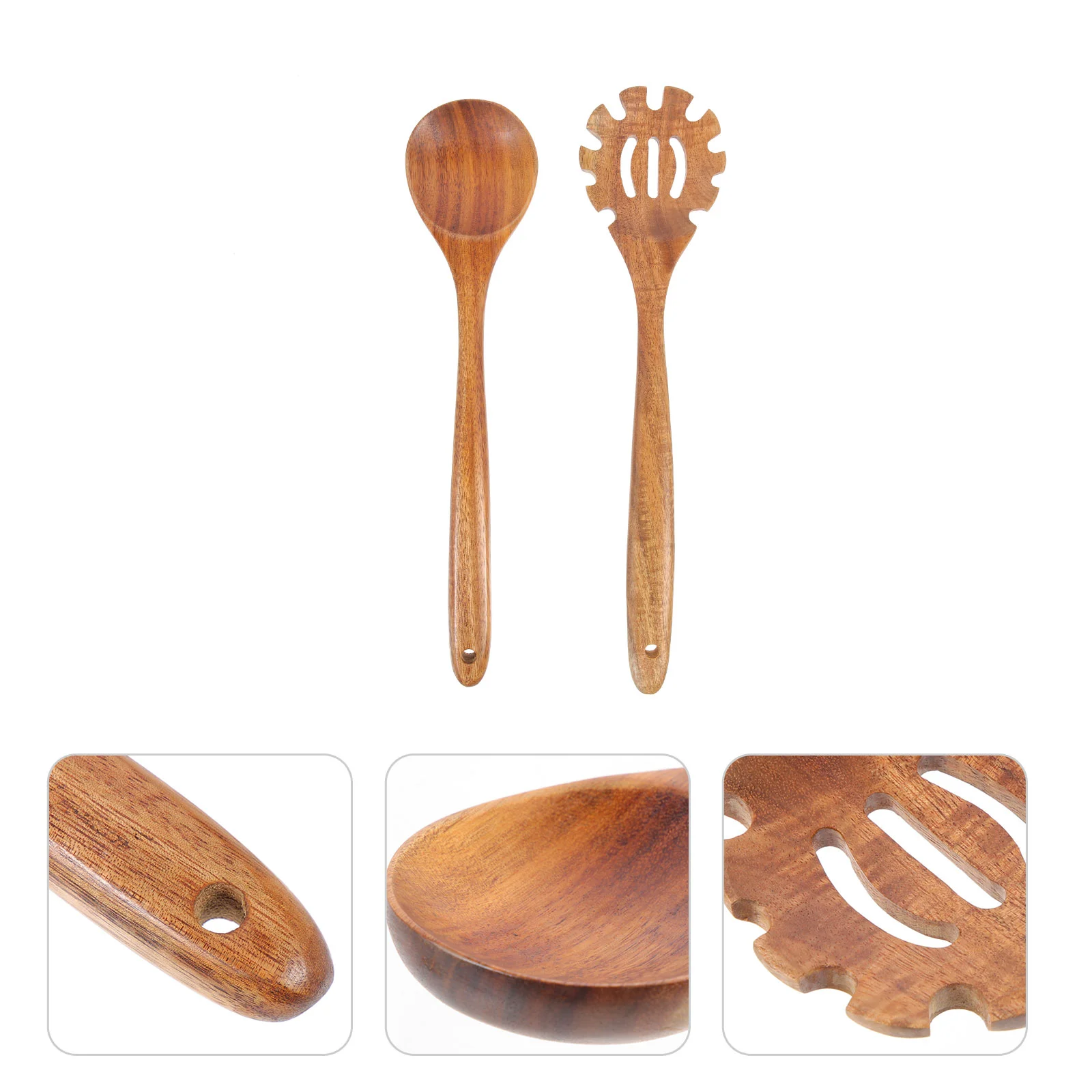 

Spoon Wooden Ladle Kitchen Soup Cooking Spaghetti Pasta Spoons Serving Slotted Mixing Utensils Rice Scooper Server Noodlescoop