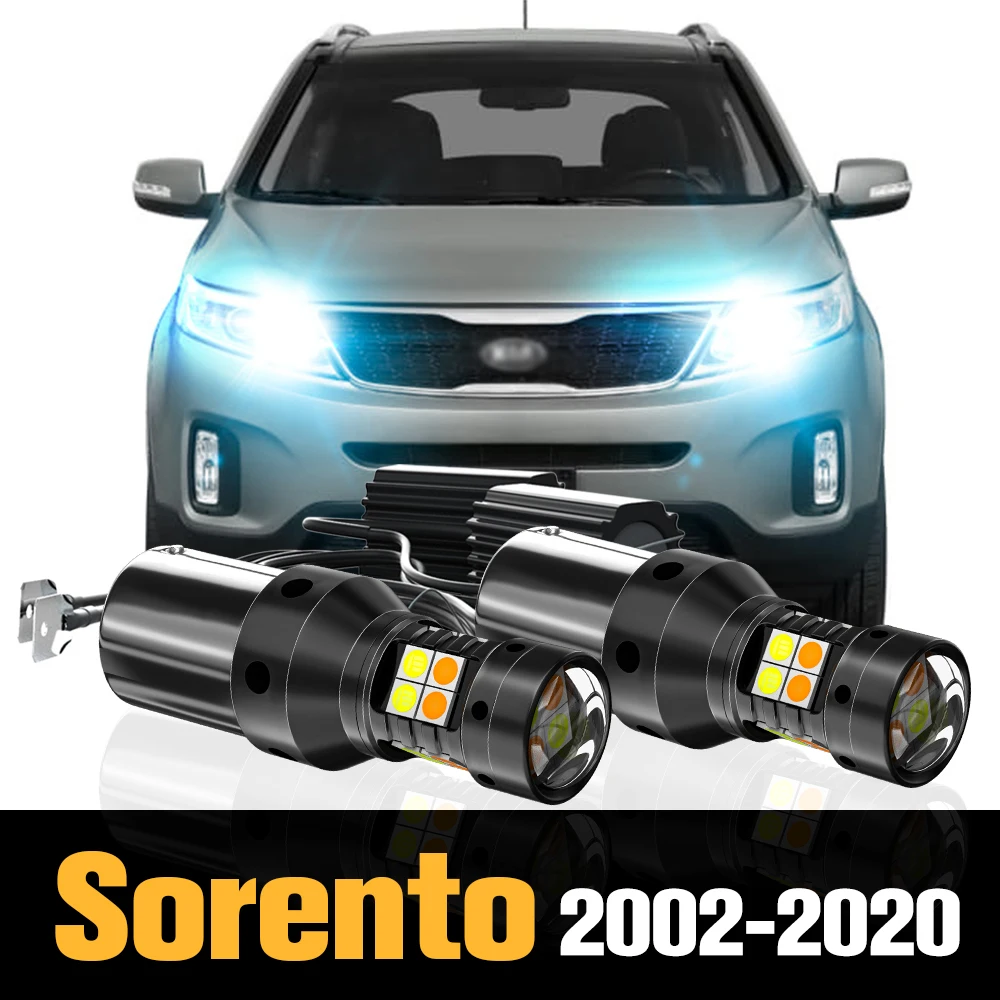 

2x Canbus LED Dual Mode Turn Signal+Daytime Running Light DRL Accessories For Kia Sorento 1 2 3 4 2002-2020 2008 2010 2012 2013
