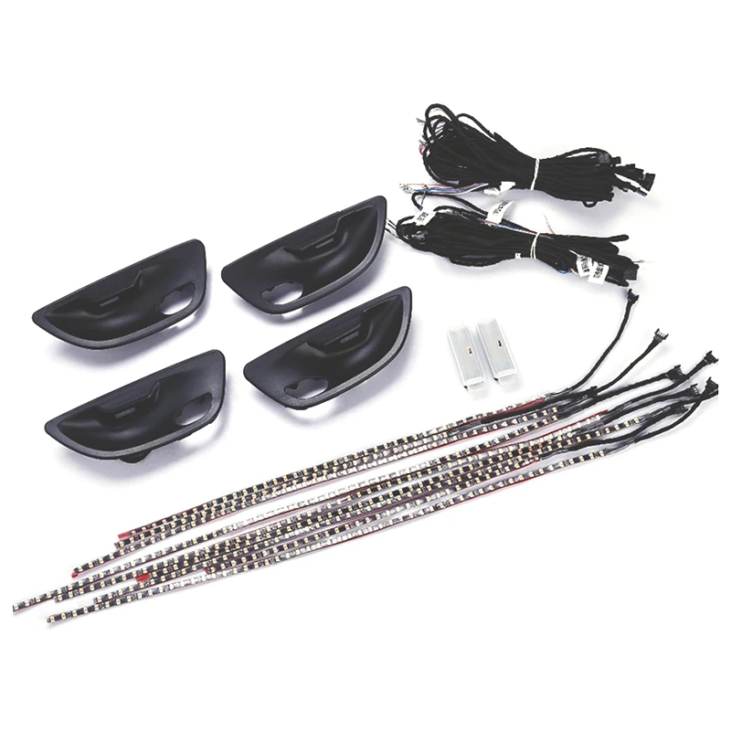 

Интерьер автомобиля, декоративная светодиодная подсветка для двери, задняя подсветка, создает атмосферу, 2 цвета для серии 5