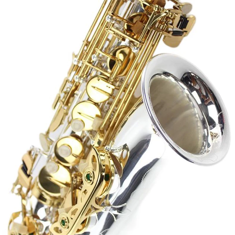 

Серебряный Новый Бренд Suzuki Eb Мелодия музыкальный инструмент золотой ключ высококачественный альт-саксофон с мундштуком в подарок