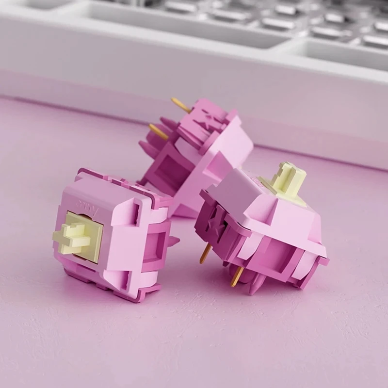 45 шт. кремово-фиолетовый Pro переключатель 5-контактный 30Gf ось абзаца совместимая с