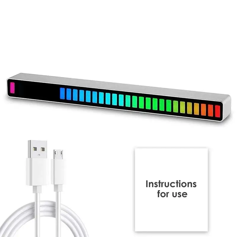 

Rhythm Light Bar LED Voice-Activated Lightbar Creative Colorful Ambient Light With 8 Modes Music Sync Audio Spectrum Lights