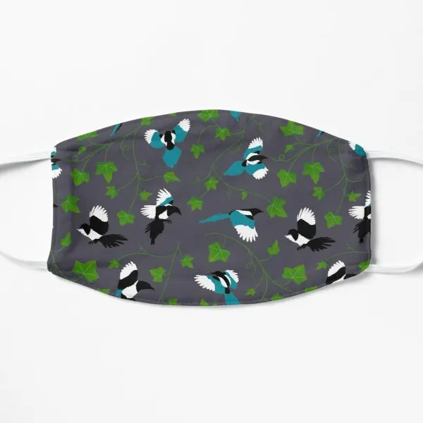 

Magpies And Ivy Leaves Pattern Flat Printing Face Mask Windproof Cotton Sport Haze Protective Cosplay Reusable Pattern